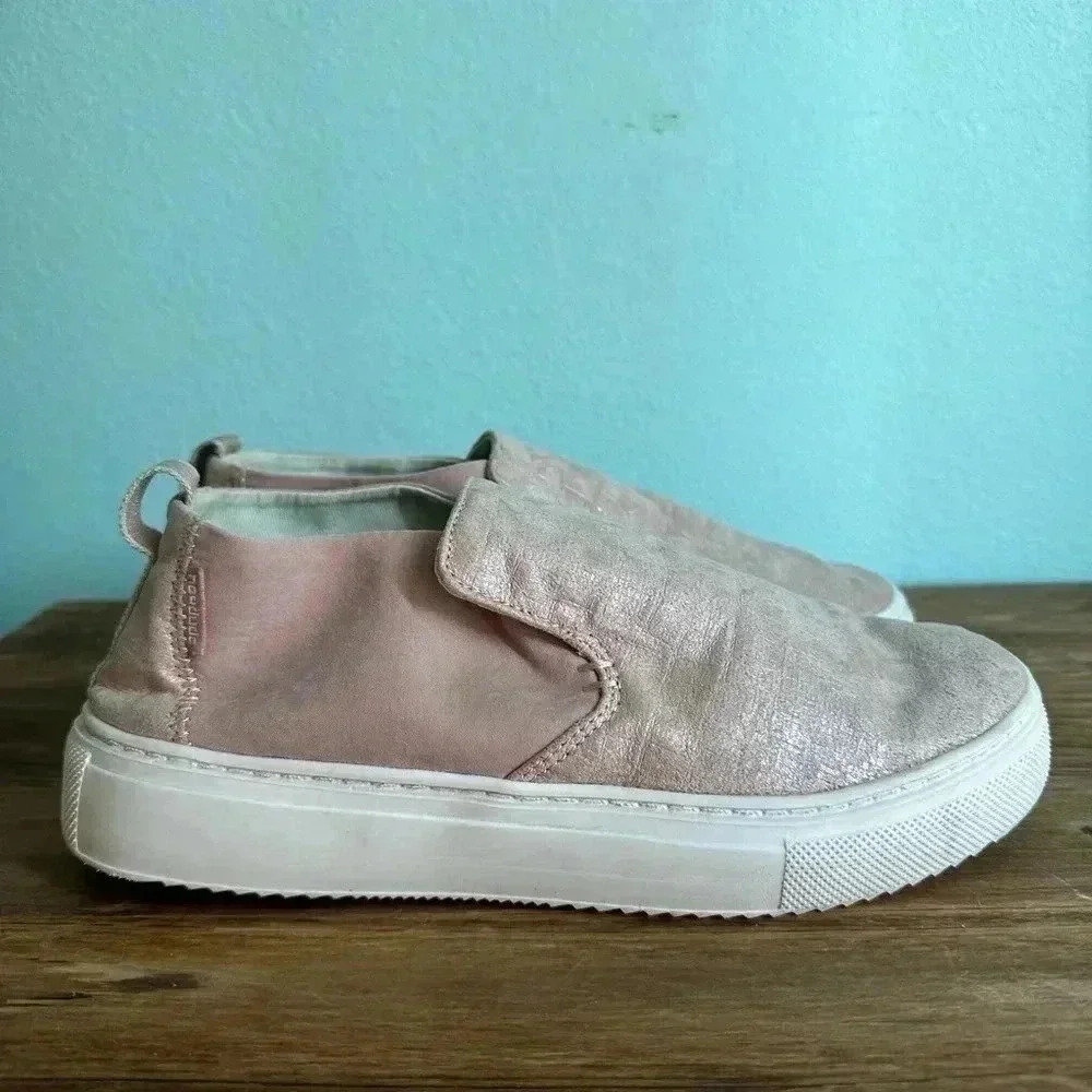 COPY - Hey Dude Womens Sz 7 Croco Pink Suede Peyton Comfort Slip On Sneakers Sh…